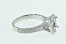 Load image into Gallery viewer, 18K 0.50 Ctw Diamond Halo Engagement Setting Ring White Gold