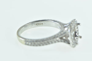 18K 0.50 Ctw Diamond Halo Engagement Setting Ring White Gold