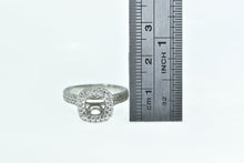 Load image into Gallery viewer, 18K 0.50 Ctw Diamond Halo Engagement Setting Ring White Gold