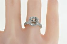 Load image into Gallery viewer, 18K 0.50 Ctw Diamond Halo Engagement Setting Ring White Gold