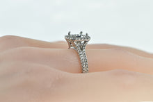 Load image into Gallery viewer, 18K 0.50 Ctw Diamond Halo Engagement Setting Ring White Gold