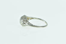 Load image into Gallery viewer, 18K Art Deco Diamond Filigree Ornate Engagement Ring White Gold