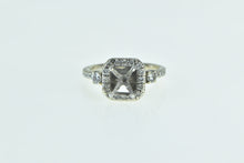 Load image into Gallery viewer, 18K 0.75 Ctw Diamond Halo Engagement Setting Ring White Gold