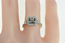 Load image into Gallery viewer, 18K 0.75 Ctw Diamond Halo Engagement Setting Ring White Gold