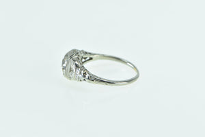 18K 0.30 Ct Old European Cut Diamond Engagement Ring White Gold