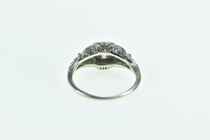 18K 0.30 Ct Old European Cut Diamond Engagement Ring White Gold