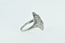 Load image into Gallery viewer, 14K Art Deco Diamond Filigree Engagement Setting Ring Yellow Gold