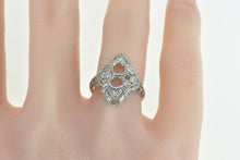 Load image into Gallery viewer, 14K Art Deco Diamond Filigree Engagement Setting Ring Yellow Gold