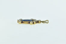 Load image into Gallery viewer, 14K 2.00 Ctw Marquise Sapphire Diamond Statement Pendant Yellow Gold