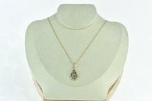 Load image into Gallery viewer, 14K Bella Pave Diamond Wood Motif Statement Pendant Yellow Gold