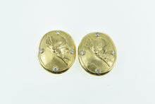 Load image into Gallery viewer, 14K SeidenGang Athena Neoclassical Diamond Clip Earrings Yellow Gold