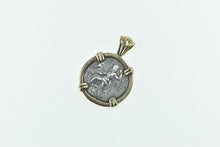 Load image into Gallery viewer, 14K Macedonian 323 BC Philip III Drachm Ancient Coin Pendant Yellow Gold