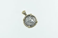 Load image into Gallery viewer, 14K Macedonian 323 BC Philip III Drachm Ancient Coin Pendant Yellow Gold
