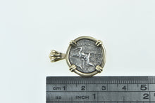 Load image into Gallery viewer, 14K Macedonian 323 BC Philip III Drachm Ancient Coin Pendant Yellow Gold