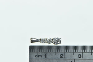 18K 0.50 Ctw Tiered Diamond E-F Classic Statement Pendant Yellow Gold