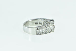 Platinum 1.57 Ctw Diamond Princess Engagement Setting Ring