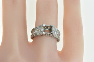 Platinum 1.57 Ctw Diamond Princess Engagement Setting Ring