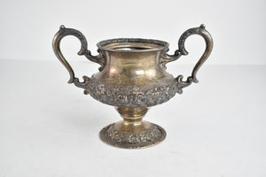 Sterling Silver Schofield Co Repousse Floral Sugar Pot 1385