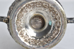 Sterling Silver Schofield Co Repousse Floral Sugar Pot 1385