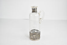 Load image into Gallery viewer, Sterling Silver Picnic Glass Cruet Dressing Bottle