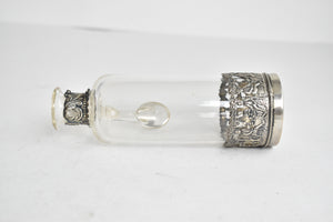 Sterling Silver Picnic Glass Cruet Dressing Bottle