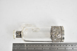 Sterling Silver Picnic Glass Cruet Dressing Bottle