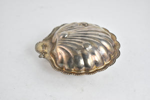 Silver Plated Antique Scallop Shell Articulated Sugar Bowl