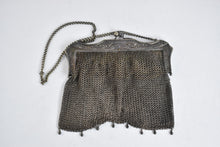 Load image into Gallery viewer, Sterling Silver German Art Nouveau Antique Mesh Chain Purse