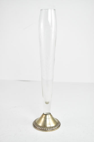 Sterling Silver Duchin Creation Weighted Glass Bud Flute Vase