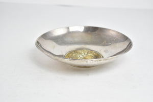 Sterling Silver Bronze Greek Nymph Faun Bowl Trinket Dish