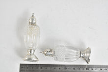 Load image into Gallery viewer, Sterling Silver Sheffield Co. Cut Crystal Salt &amp; Pepper Shaker Set (2 pcs)