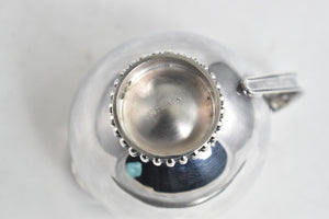 Sterling Silver Mid Century Dot Trimmed Coffee Creamer