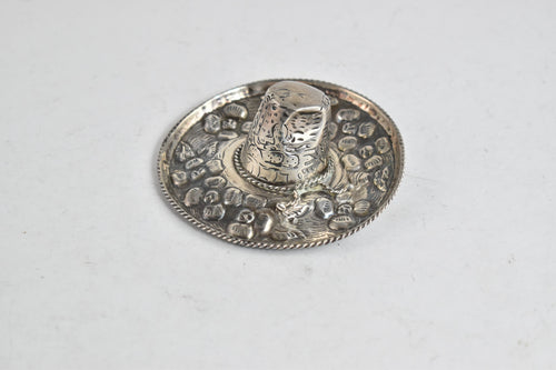 Sterling Silver Sombrero Mexican Figural Trinket Tray