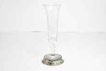 Load image into Gallery viewer, Sterling Silver Wallace Flower Etched Glass Bud Vase Flower