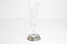 Load image into Gallery viewer, Sterling Silver Wallace Flower Etched Glass Bud Vase Flower