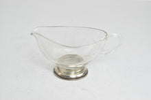 Load image into Gallery viewer, Sterling Silver Vintage Glass Coffee Creamer Gravy Boat