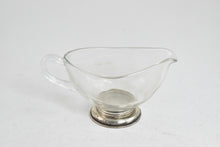 Load image into Gallery viewer, Sterling Silver Vintage Glass Coffee Creamer Gravy Boat