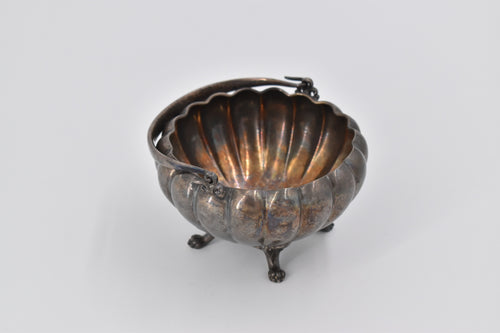 Sterling Silver Gorham Scalloped Basket Candy Handle Bowl