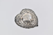 Load image into Gallery viewer, Sterling Silver Gorham 966 Filigree Footed Ball Heart Dish