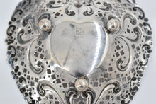 Load image into Gallery viewer, Sterling Silver Gorham 966 Filigree Footed Ball Heart Dish