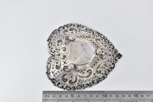 Load image into Gallery viewer, Sterling Silver Gorham 966 Filigree Footed Ball Heart Dish