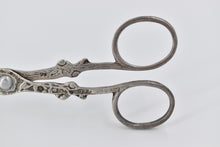 Load image into Gallery viewer, Sterling Silver Lattice Pierced Toast Tongs Server