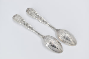 Sterling Silver Tiffany & Co Chrysanthemum Serving Spoons