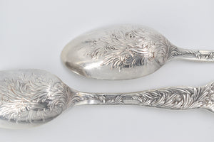 Sterling Silver Tiffany & Co Chrysanthemum Serving Spoons