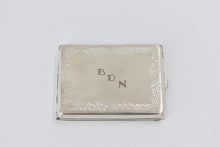 Load image into Gallery viewer, Sterling Silver Vintage Vine Engraved Monogram Cigarette Case