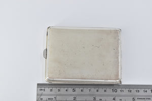 Sterling Silver Vintage Vine Engraved Monogram Cigarette Case