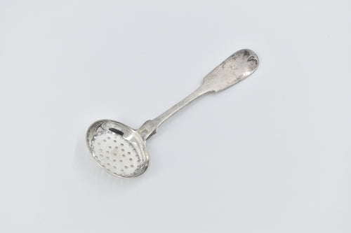 Sterling Silver Clark Coit & Cargill Sugar Sifter Sieve Spoon