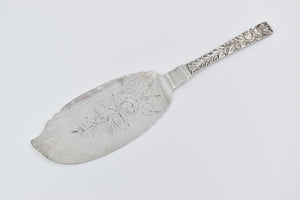 Sterling Silver Justis & Armiger Antique Rose Fish Server