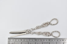 Load image into Gallery viewer, Sterling Silver A E Warner Ornate Floral Grape Scissors