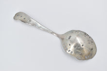 Load image into Gallery viewer, Sterling Silver Vintage Baroque Rococo Slotted Berry Spoon 8.75&quot;